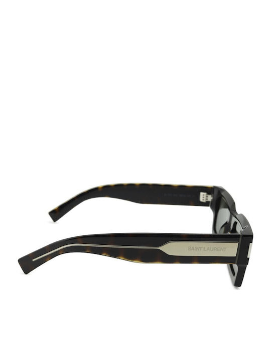 Ysl Unisex Sunglasses with Brown Tartaruga Plastic Frame and Gray Lens SL 572 002