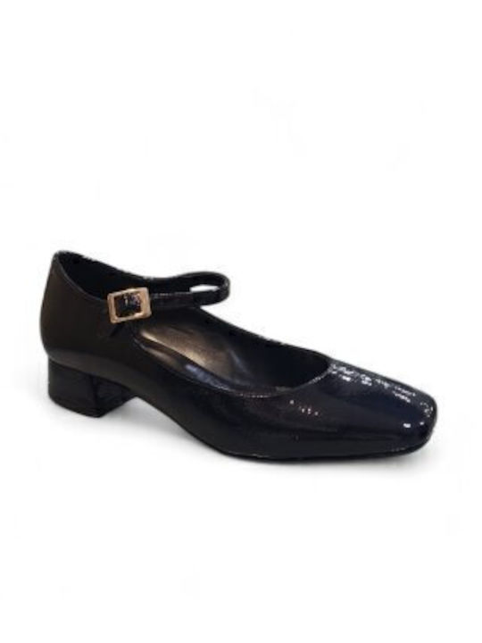Pumps mit Riemchen Schwarz