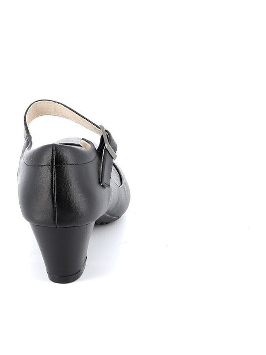 Pumps mit Riemchen Schwarz