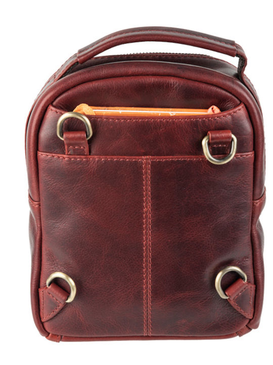 Leder Damentasche Rucksack Braun