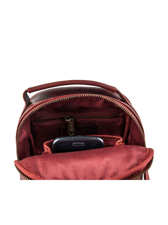 Leder Damentasche Rucksack Braun