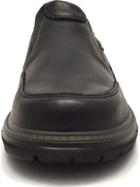 Leder Herren Freizeitschuhe Schwarz