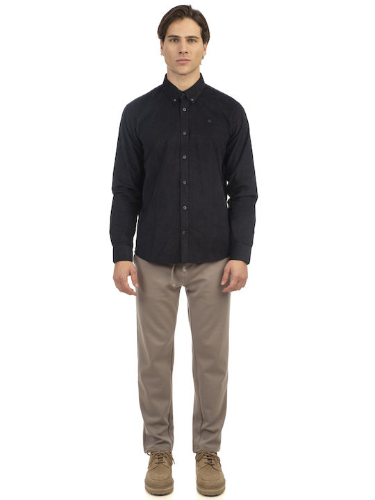 Rebase Long-sleeved Corduroy Shirt Navy Blue