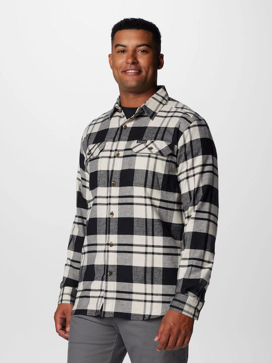 Columbia Flare Gun Stretch Overshirt Cu mânecă lungă Flanel Cămașă Carou Black River/crossing Plaid