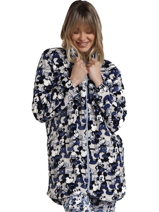 Disney Зимна Дамска Халат Blue Shades Mickey Mouse Robe