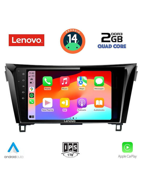 Lenovo Car Audio System for Nissan Qashqai / X-Trail 2014> (Bluetooth/USB/AUX/WiFi/GPS) with Touch Screen 10"