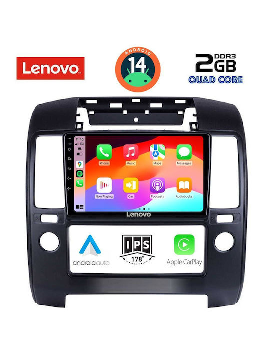 Lenovo Car Audio System for Nissan Navara 2006-2011 with A/C (Bluetooth/USB/AUX/WiFi/GPS/Apple-Carplay/Android-Auto) with Touch Screen 9"