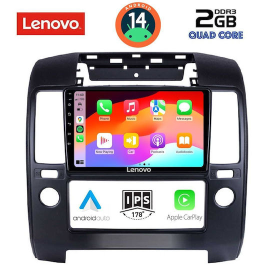 Lenovo Auto-Audiosystem für Nissan Navara 2006-2011 mit A/C (Bluetooth/USB/AUX/WiFi/GPS/Apple-Carplay/Android-Auto) mit Touchscreen 9"