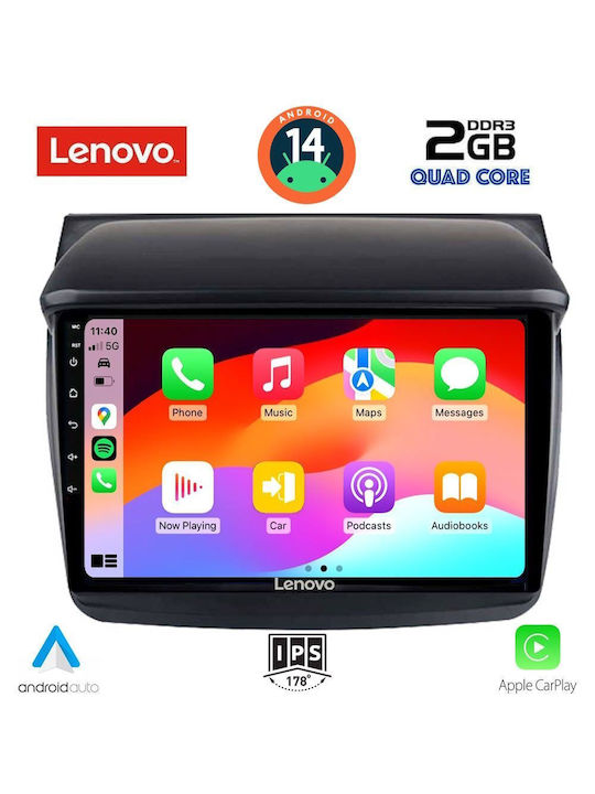 Lenovo Car Audio System for Mitsubishi L200 2006-2015 (Bluetooth/USB/AUX/WiFi/GPS) with Touch Screen 9"