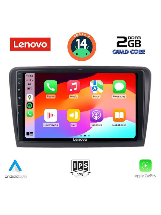 Lenovo Автомобилна Аудио Система (Блутут/USB/AUX/WiFi/GPS/Apple-Carplay/Android-Auto) с Тъчскрийн 9"