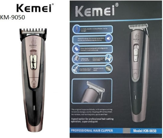 Kemei Rechargeable Hair Clipper Silver KM-9050