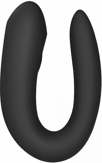 Satisfyer Double Joy Mini Δονητής για Ζευγάρια με Απομακρυσμένο Έλεγχο 9cm Μαύρος