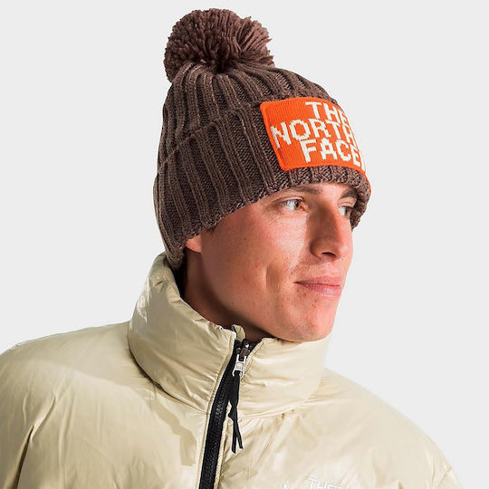 Beanie Unisex Beanie Knitted in Brown color