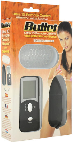 Seven Creations 10 Function Remote Control Bullet Δονητής Bullet με Απομακρυσμένο Έλεγχο Black