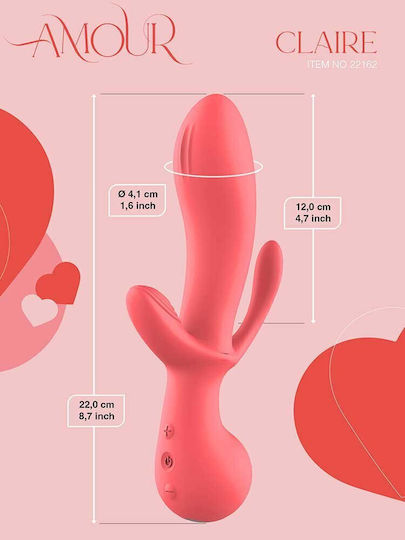 Dream Toys Amour Claire Vibrator Kaninchen 22cm Rosa