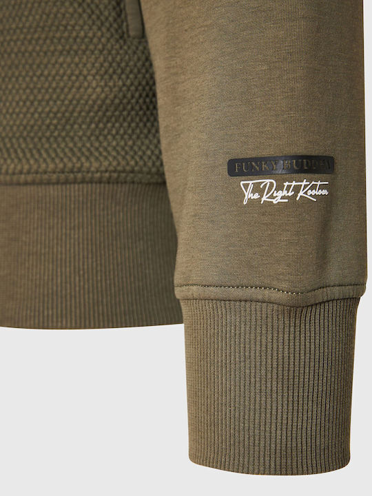 Men's Cardigan Hooded Khaki