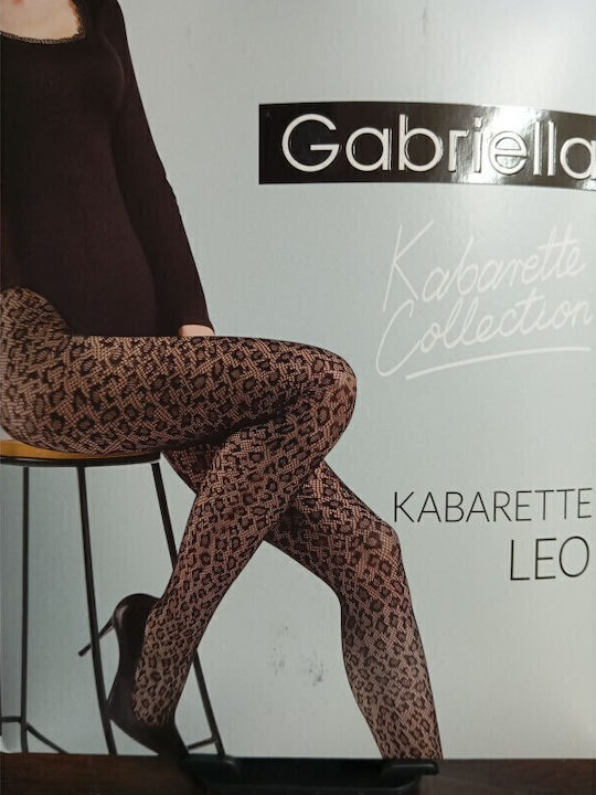 Women's Pantyhose Black with Print