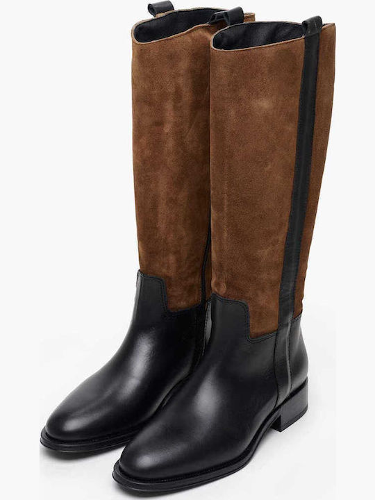 Leder Damenstiefel Tabac Braun