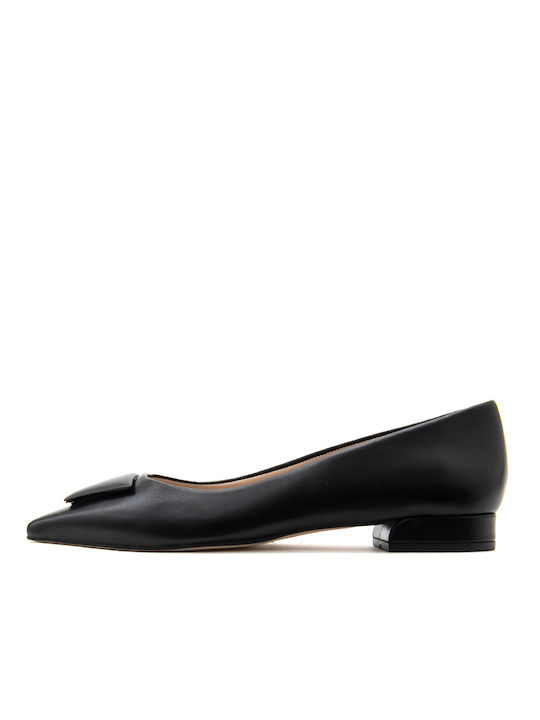 Mourtzi Leather Ballerinas Black