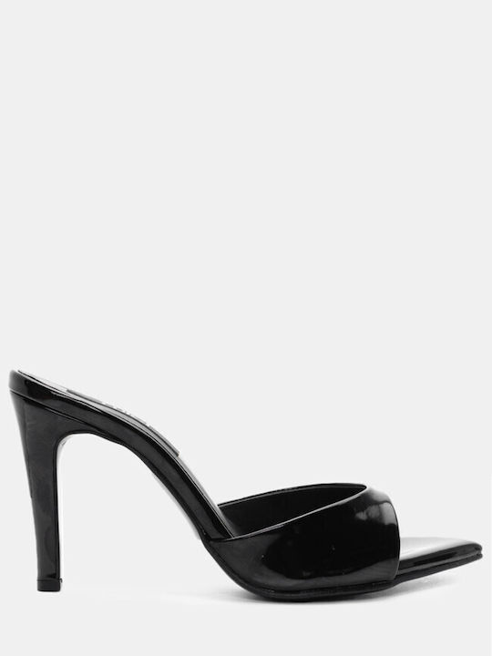 Luigi Heel Mules Black