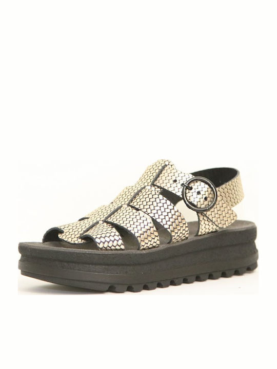 April S116 Sandale Casual Damă Anatomice de Piele Gladiator Negre
