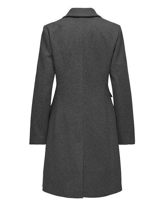 Only Women's Coat with Buttons Gray