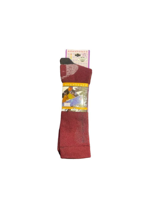 Woodland Ski & Snowboard Socks Red 1 Pair