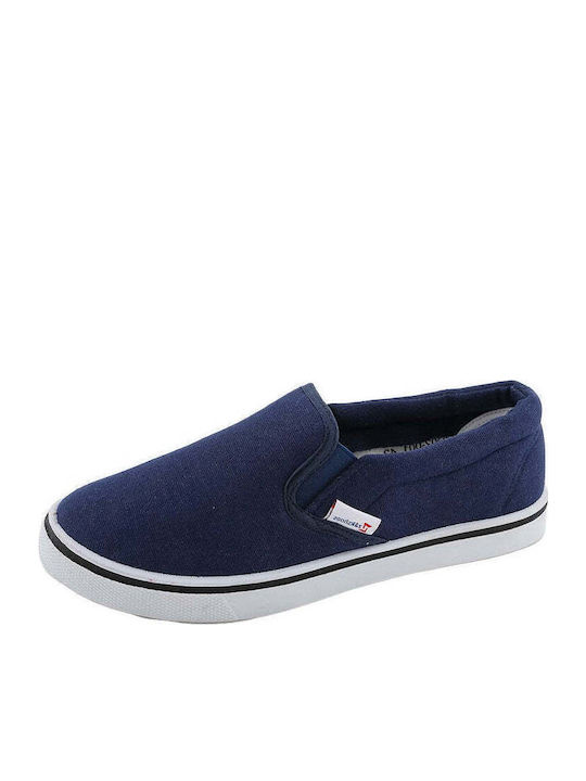 Πάνινα Ανδρικά Slip-On Μπλε