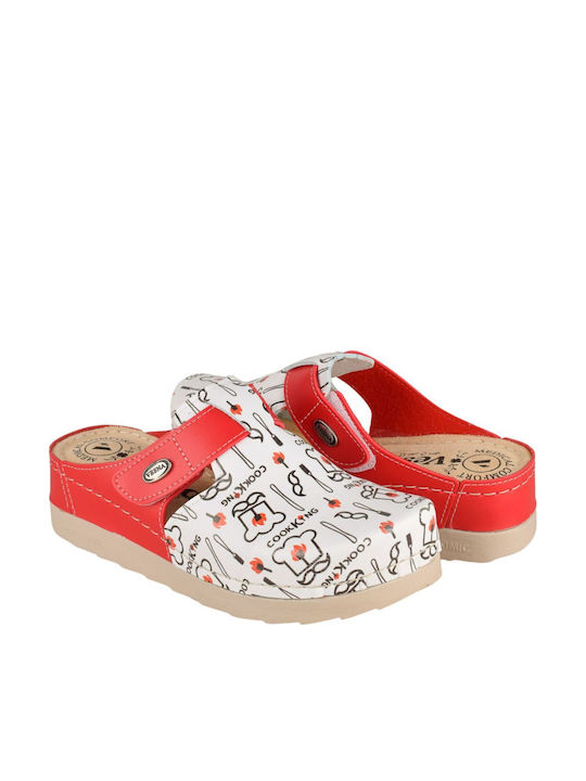 Vesna Damen Anatomisch Clogs Rot