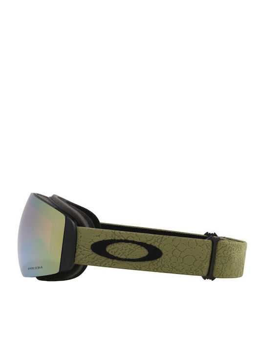 Oakley Flight Deck Ski- und Snowboardbrille Erwachsene Grüne mit Polarisiertes Objektiv in Grün Farbe