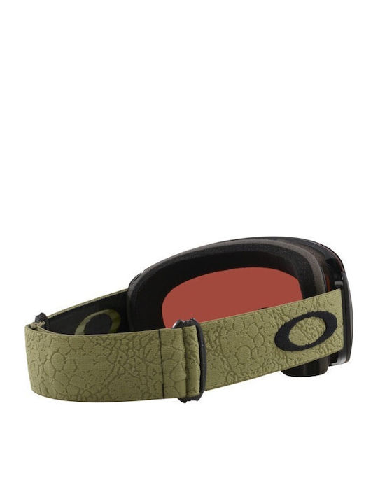Oakley Flight Deck Ski- und Snowboardbrille Erwachsene Grüne mit Polarisiertes Objektiv in Grün Farbe