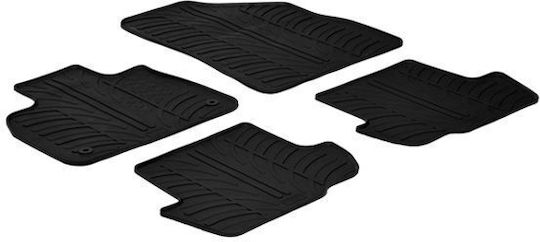 Gledring Σετ Μπροστινά και Πίσω Πατάκια 4τμχ για Citroen DS5 2012 Μαύρα