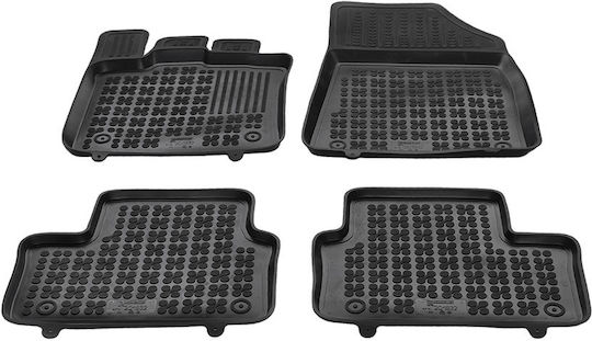Rezaw Plast Set of Front and Rear Mats 5pcs Tray Type for Renault Captur e-Tech Black