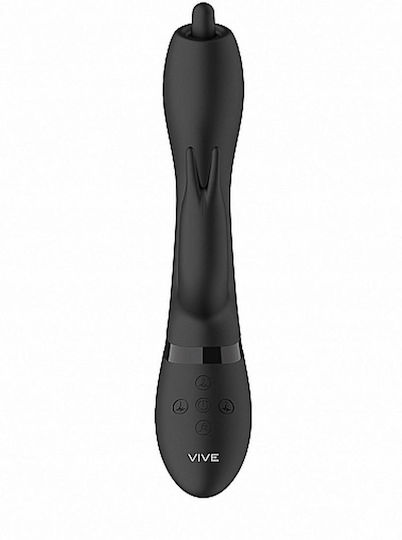 Vive Nilo Vibrator Kaninchen Pinpoint Rotierender G-Punkt Kaninchen 22cm Black