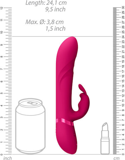 Vive Vibrating Vibrator Iepurele 22cm Roz