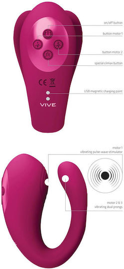 Vive Mini Κλειτοριδικός Δονητής 10cm Ροζ