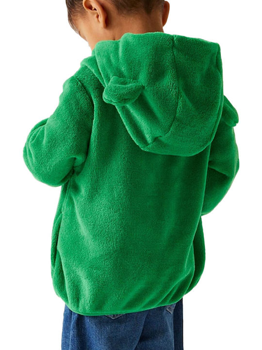 Παιδική Ζακέτα Fleece με Κουκούλα Πράσινη