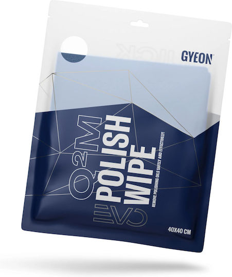 Gyeon Q2M Polishwipe Πανί Μικροϊνών Χωρίς Ραφές Γυαλίσματος Αυτοκινήτου 310gsm Μπλε 40x40cm