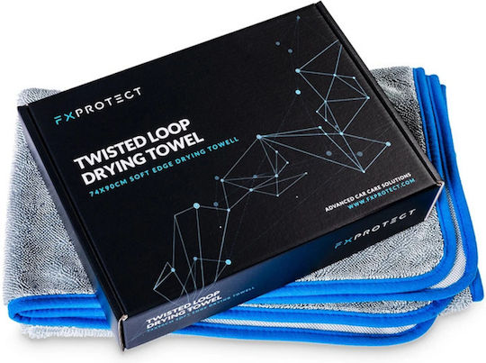 FX Protect Twisted Loop Πανί Μικροϊνών Στεγνώματος για Αμάξωμα Αυτοκινήτου 550gsm Γκρι 90x74cm