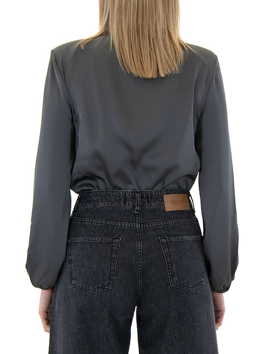 Long Sleeve Bodysuit Gray