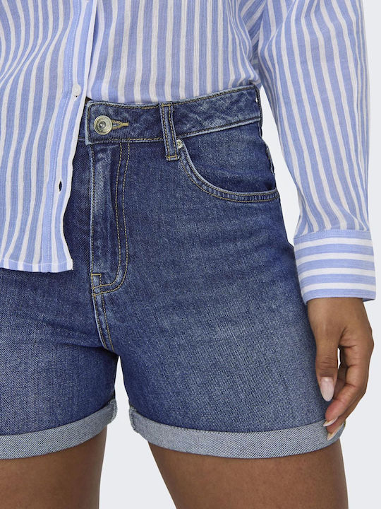 Josephine Femei Talie înaltă Pantaloni scurți Med Denim