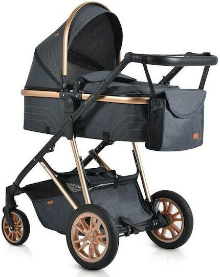 Moni Midas Adjustable 2 in 1 Baby Stroller Suitable for Newborn Black 10.2kg