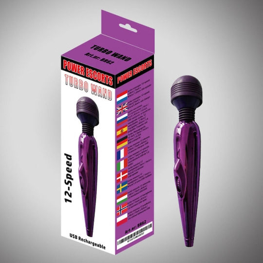 Power Escorts Vibrator Masaj 18cm Violet