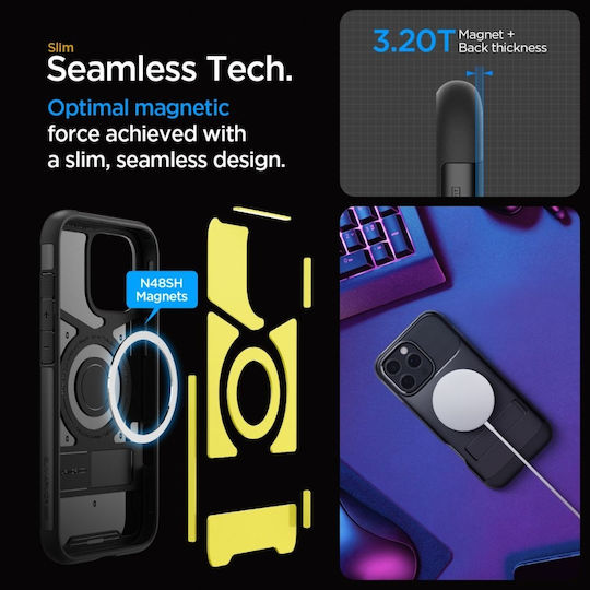 Spigen Slim Armor MagFit Back Cover Πλαστικό 2mm Μαύρο (iPhone 16 Pro Max)