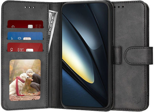 Techsuit Diary Wallet Δερματίνης Μαύρο (Poco F6 Pro)