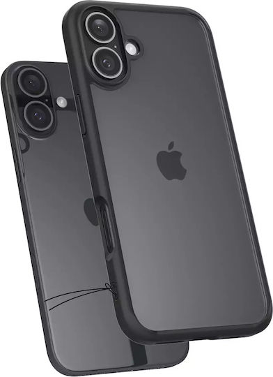 Spigen Ultra Hybrid Back Cover Plastic 2mm Matte Black (iPhone 16 Plus)