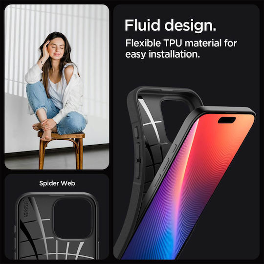 Spigen Core Armor Umschlag Rückseite Silikon 1.2mm Schwarz (iPhone 17 Pro Max / iPhone 17 Pro / iPhone 16 Pro Max)
