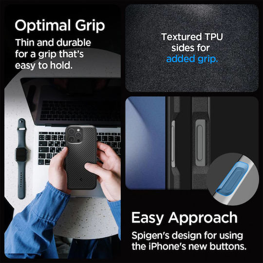 Spigen Core Armor Umschlag Rückseite Silikon 1.2mm Schwarz (iPhone 17 Pro Max / iPhone 17 Pro / iPhone 16 Pro Max)