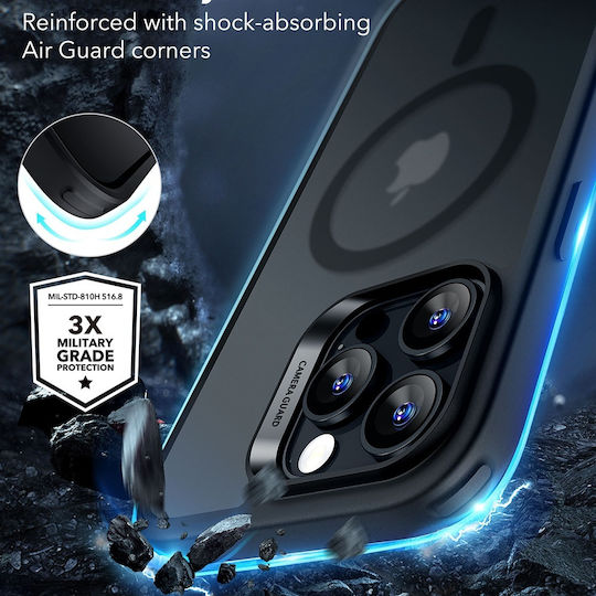 ESR Classic Hybrid Halolock Umschlag Rückseite Silikon / Kunststoff 0.7mm Schwarz (iPhone 17 Pro / iPhone 16 Pro)