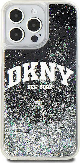 DKNY Liquid Umschlag Rückseite Kunststoff / Silikon Schwarz (iPhone 15 Pro Max)